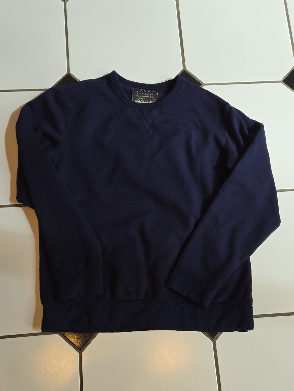 Jachs New York Deep Navy Crewneck Sweater - Men's Classic Pullover